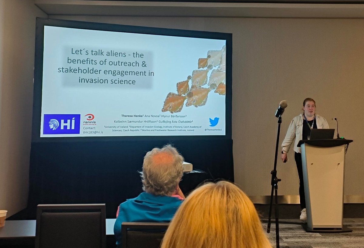 Very happy to have had the opportunity today to present an update on my #PhD research on #flounder in Iceland & involving stakeholders in #invasionScience at #ICAIS2024