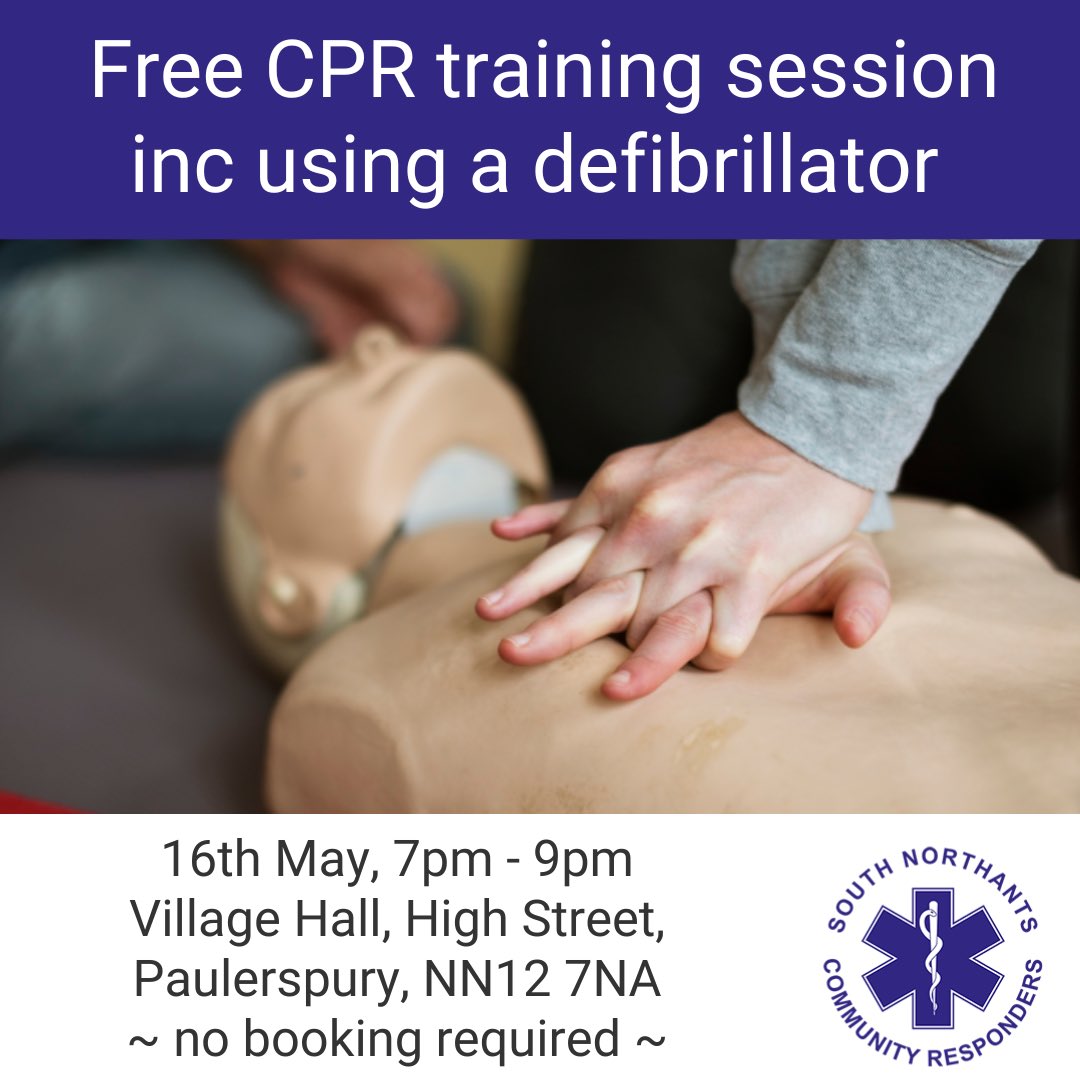 🔹Would you like free CPR training?
🔹Would you like to learn how to use a defibrillator? (hint ~ it’s super easy)

Then we’ve got you covered! 

We’d love to see you at this session, bring a friend and learn how to save a life with our local responders. 

#cpr #CPRSavesLives