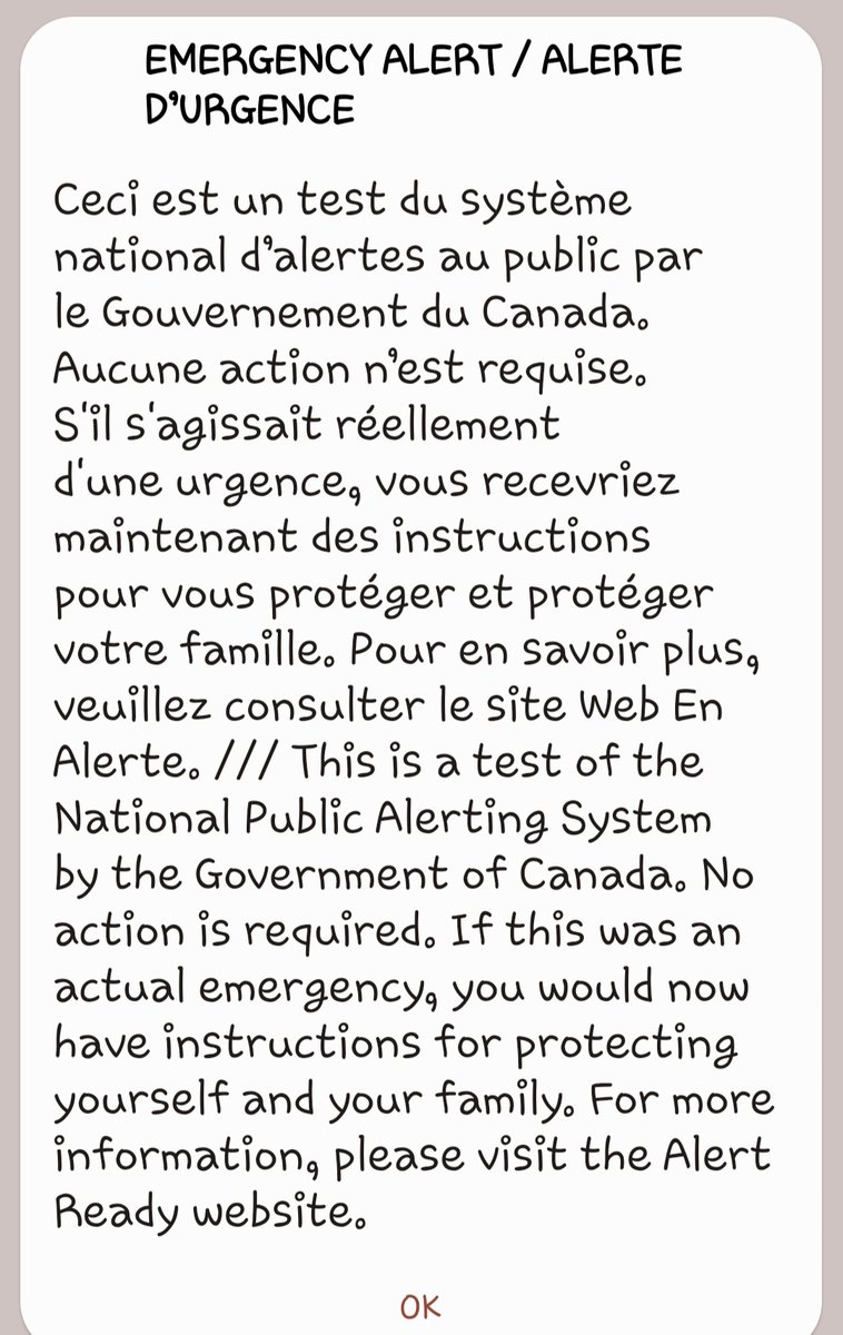 @PENELOPPE192 Si seulement 🙄Au Canada, même quand on désactive tout, on a quand même leur alertes à la con.. Dernière en date 8 mai, un test 🤦‍♀️😡