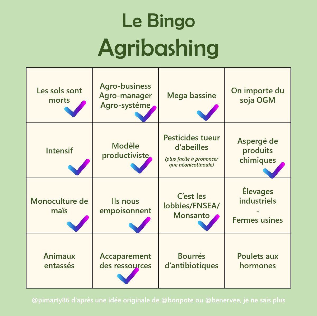 Passer la journée sur la route

Ecouter la radio publique <a href="/radiofrance/">Radio France</a>, <a href="/franceculture/">France Culture</a>, <a href="/franceinter/">France Inter</a>...

Halluciner, encore et encore, sur la manière complètement partisane de traiter les sujets liés à l'agriculture ! 

En UNE SEULE JOURNÉE j'ai coché 10 cases du bingo 🤦‍♂️
🧶