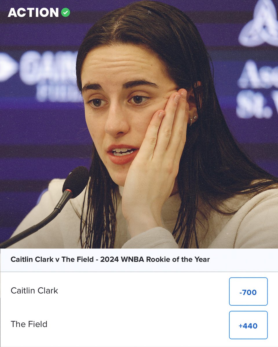 These Caitlin Clark vs. The Field odds for WNBA Rookie of the Year @FDSportsbook 😳