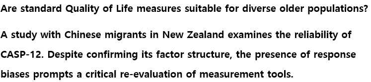 Dr Ágnes Szabó, a CACR fellow, has published an important paper with @amydu0123 and others. Check the publication at doi.org/10.1332/297672… #CulturalValidity #AgingResearch #MigrantHealth