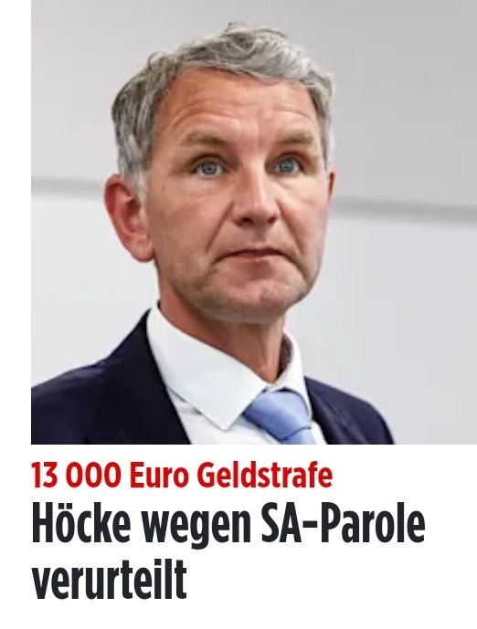 Kann #Höcker #RECHTSMittel einlegen? #fckaft wegen #ekelhAFD Parole verurteilt.