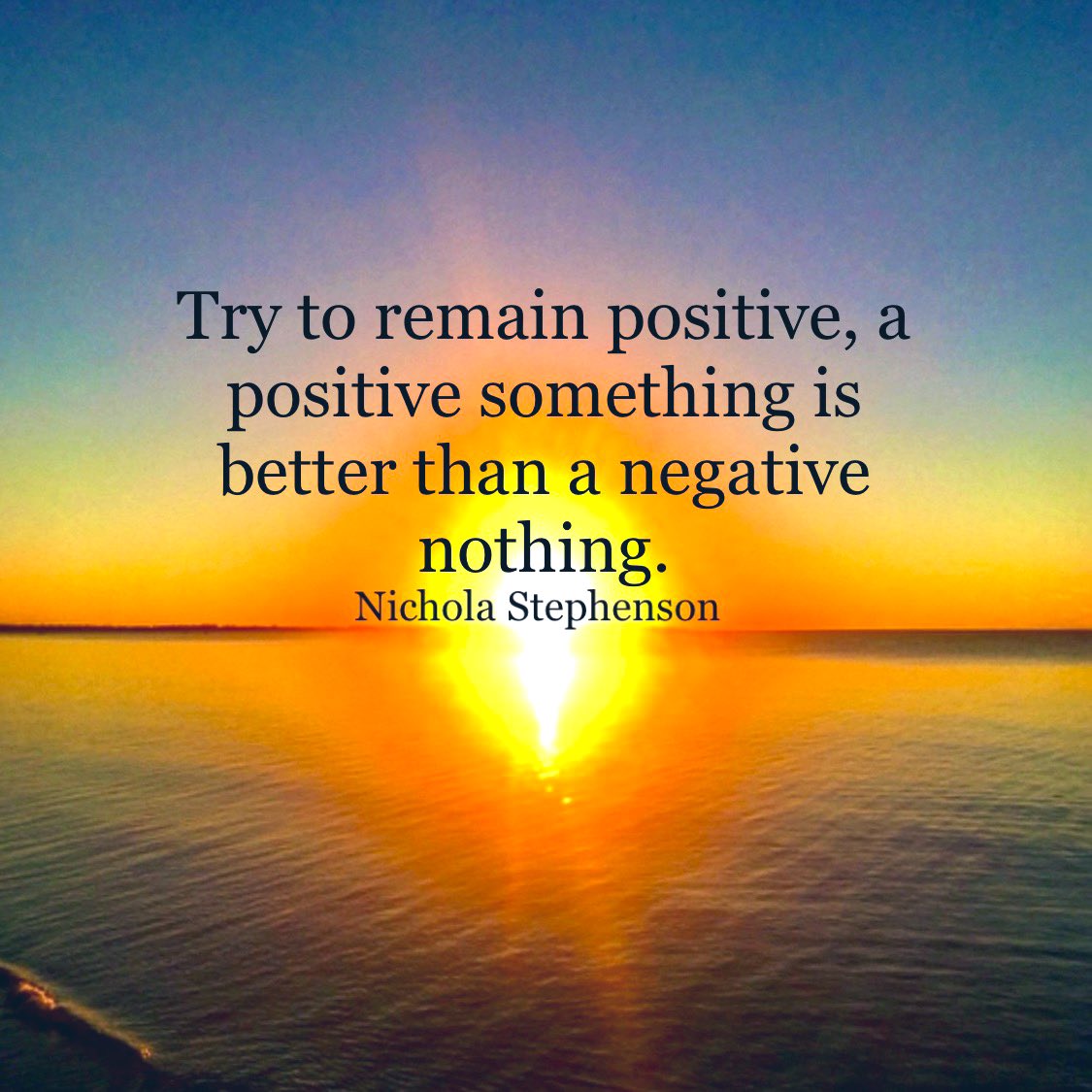 Try to remain positive, a positive something is better than a negative nothing 💥

#positive #mentalhealth #mindset #joytrain #successtrain #thinkbigsundaywithmarsha #thrivetogether 
#PositiveMindset #energy