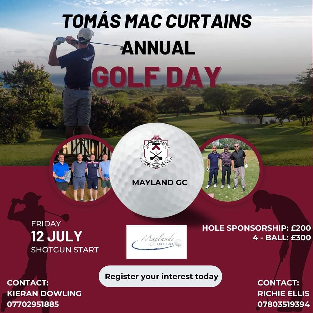 This years TMC Golf day out will take place on Friday the 12th of July at Maylands Golf Club. Plenty of craic to be had and prizes to be won on the day. Contact Kieran or Richie today to register your interest. #tmcabu #5codes1club #golfday