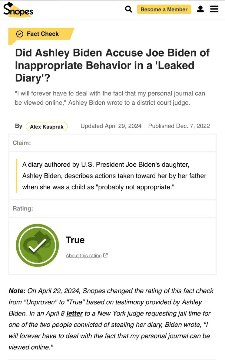The mainstream media continues to sweep this under the rug, but if it were not (D)ifferent), this would be one of the biggest presidential scandals in modern history. Joe Biden’s daughter, Ashley Biden, left a diary at a facility for sex-related trauma. zurl.co/heIG