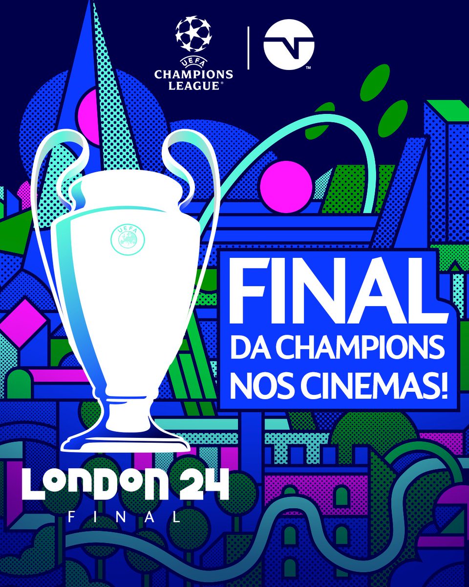 #UCILive Vem garantir os ingressos da Transmissão ao vivo da Final da Liga dos Campeões UEFA de 2023–24!! 🏆 Combina com os amigos e assistam na maior tela possível. Sábado dia 1 de junho às 16h. #UEFAnaUCI