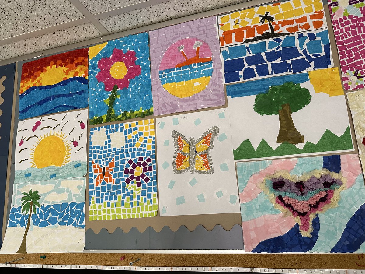 Our beautiful spring mosaic art 🌻🦋🌊<a href="/PsSimcoe/">Simcoe Street PS</a>