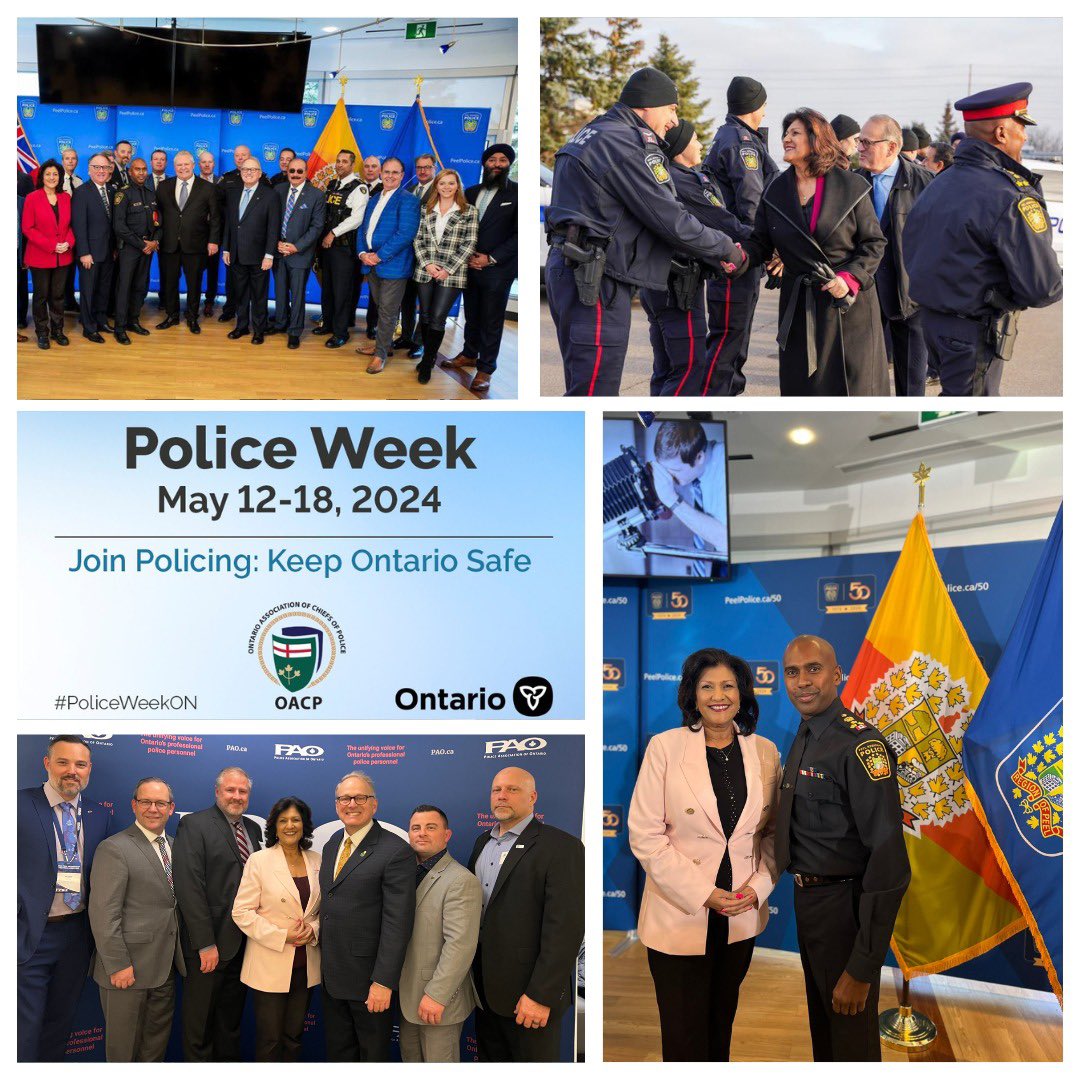 May 12th to 18th marks Police Week in Ontario. If you see a police officer this week, be sure to thank them for their service. To the everyday heroes of @PeelPolice who keep our community safe, thank you!   #PoliceWeekON