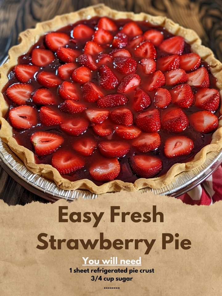 Easy Fresh Strawberry Pie

Ingredient:

FOR THE BROWNIES
1 sheet refrigerated pie crust
3/4 cup sugar
2 tablespoons cornstarch
1 cup water
1 package (3 ounces) strawberry gelatin
4 cups sliced fresh strawberries
Whipped cream (optional)

Instructions:

Prepare the Pie Crust:…