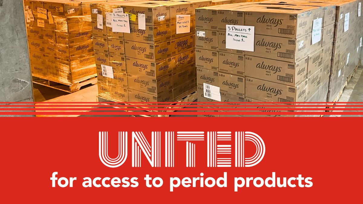 A huge shout out to @Always and Tampax for donating an incredible amount of pads and tampons to our #PeriodPromise campaign. Their contribution will go a long way to ensure menstrual products are accessible to all! Want to follow their lead? Learn more: uwbc.ca/program/period…