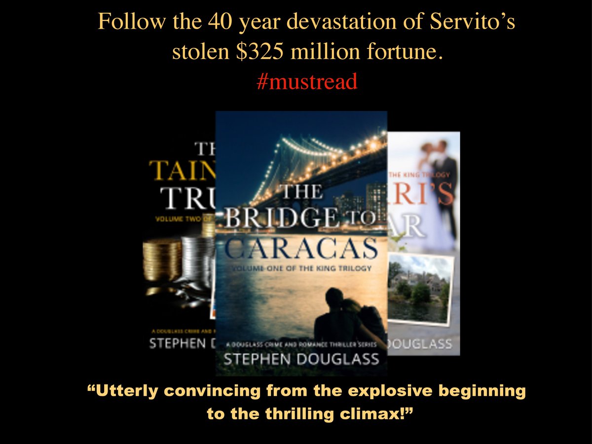 “Utterly convincing from explosive beginning to the satisfying climax.” The 40 year devastation of Servito’s stolen $325 million fortune! “I have recently finished The King Trilogy. Bravo! Really great writing” ow.ly/UyIIC #kindlebook #series #Reviews