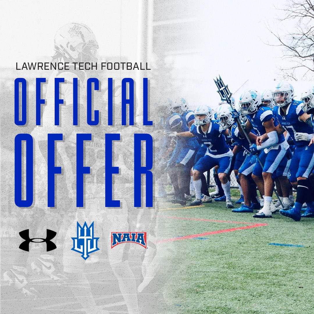 After an amazing talk with @CoachOlejniczak at Midland High I am extremely grateful to receive an offer from Lawrence Tech! Go blue devils! @CoachMerchLTU @CoachWellman @PrepRedzoneMI @TheD_Zone