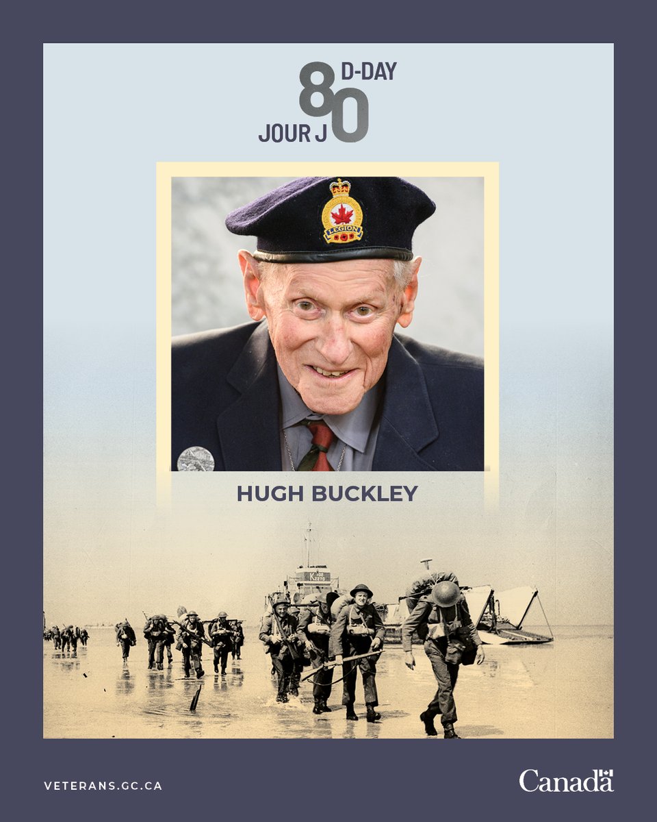 We are 23 days to D-Day 80. 

Tens of thousands of Canadians took part in the Normandy Campaign in 1944. Hugh Buckley was one of them. 

Learn more about the road to #DDay80: ow.ly/ezOA50RFQVX 

#CanadaRemembers
