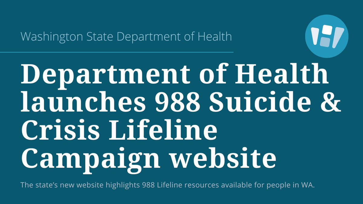 We launched a new @988Lifeline website that is specifically designed for people living in WA. #988 is the nationwide, three-digit dialing code that connects anyone experiencing a mental health or substance use crisis with a trained counselor. More at bit.ly/4bj8B9B