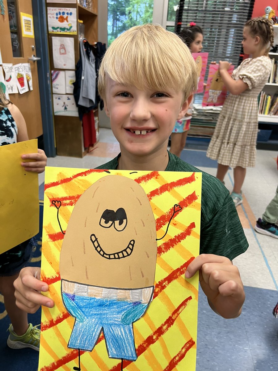 🎨🌟 Our first graders turned ordinary potatoes into fashion icons with their custom Potato Pants designs! Simply tuber-iffic! 🥔👖 #PotatoPants #KidsArt @JeffreysGroveES