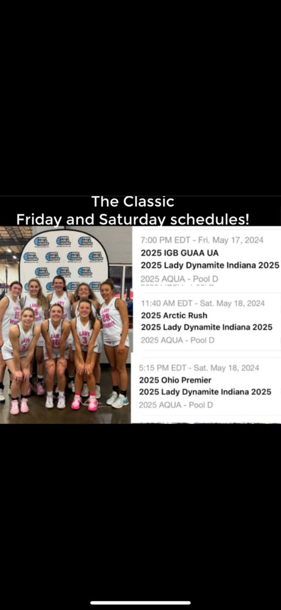 Schedule for The Classic In Louisville @DynamiteIndiana @PGHKentucky @KyPrephoops @PGHAkeem @alyxwhite_ @JoshMooreHL @JrAllStarKY @JDabbs86 @mikemillsnc