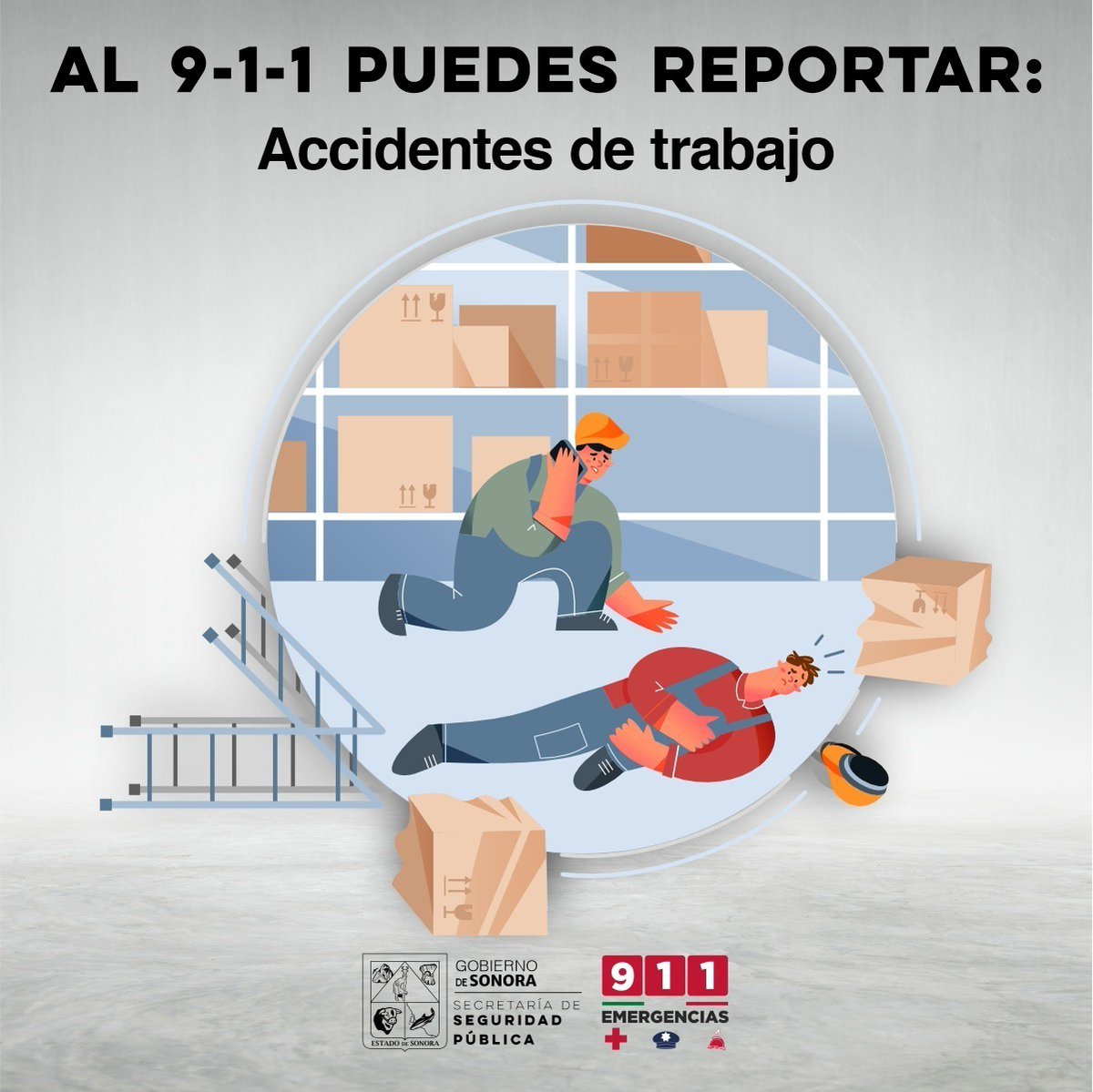 Si en tu trabajo se presenta un accidente 📞 reporta de inmediato a la línea de emergencias 9-1-1, personal certificado 🚑 atenderá tu llamado.