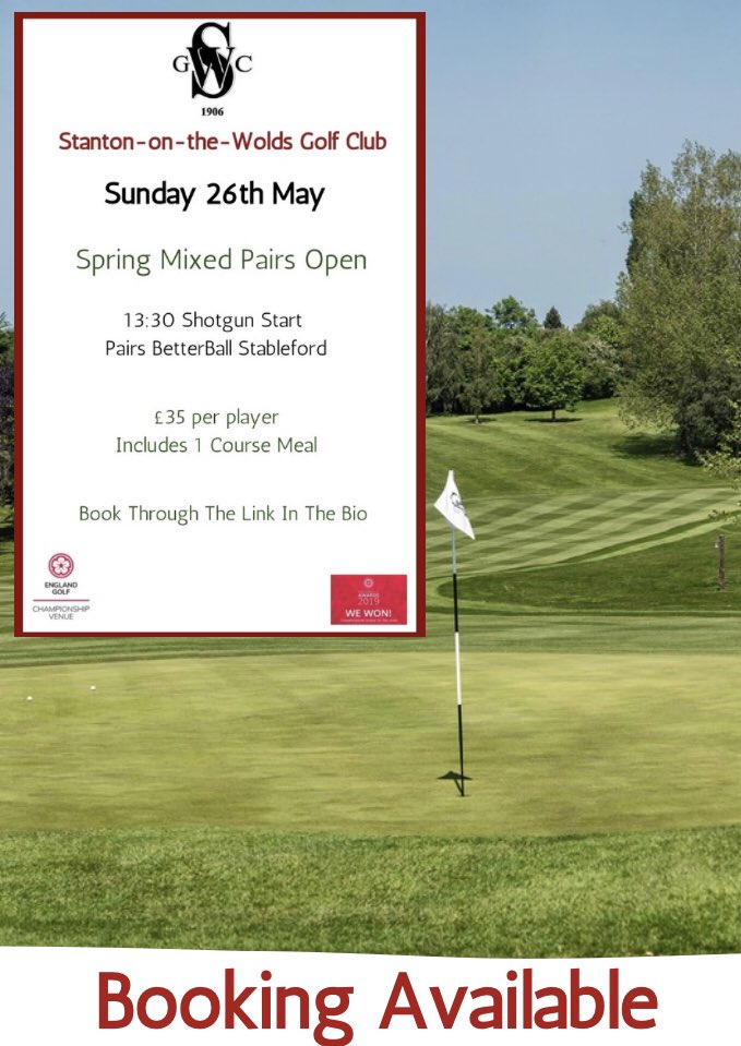 Spring Mixed Pairs Open ⛳️

Sunday 26th May 2024 🗓️

Book through link in Bio