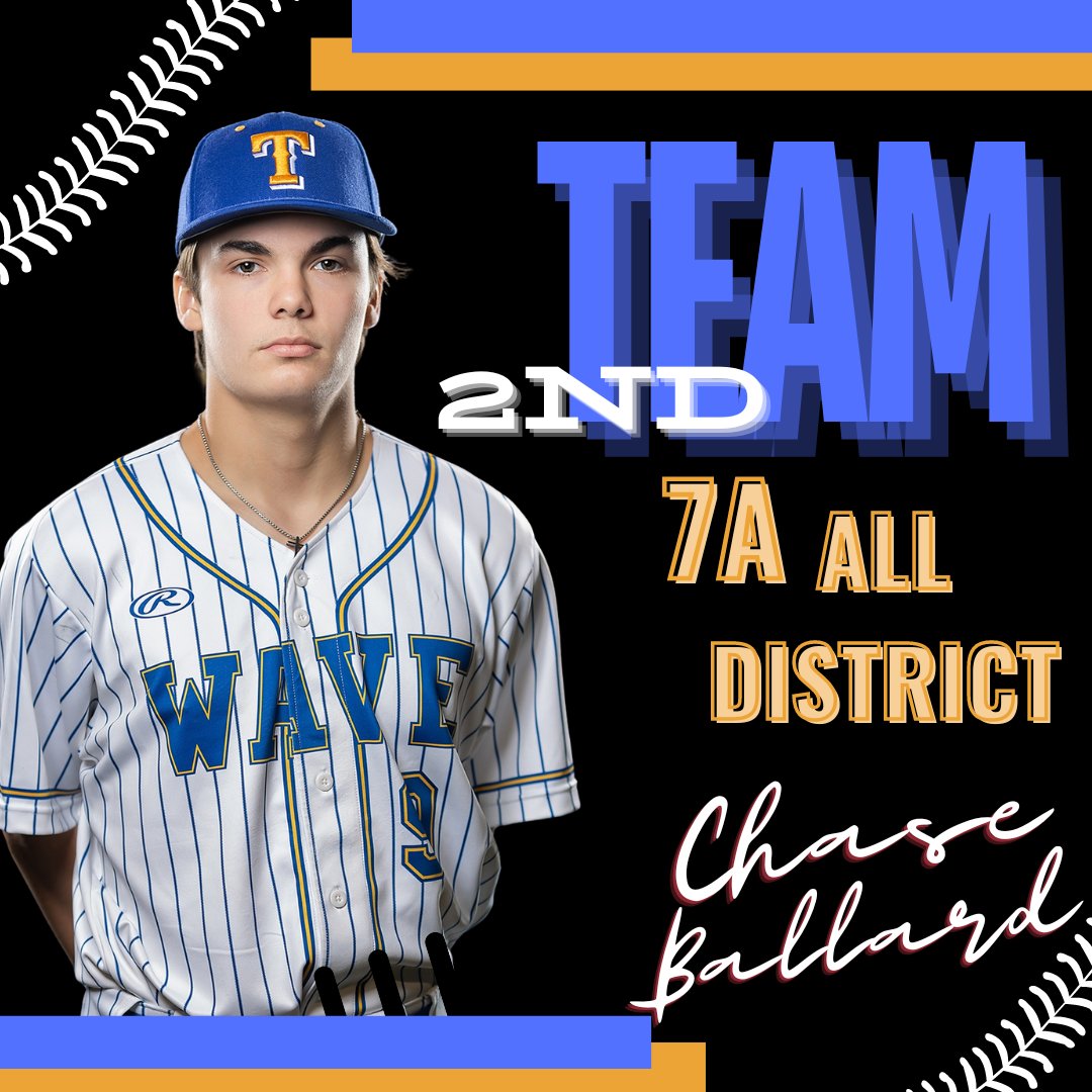 Congratulatons to @ChaseGBallard1 2nd team 7A All District #GoWave