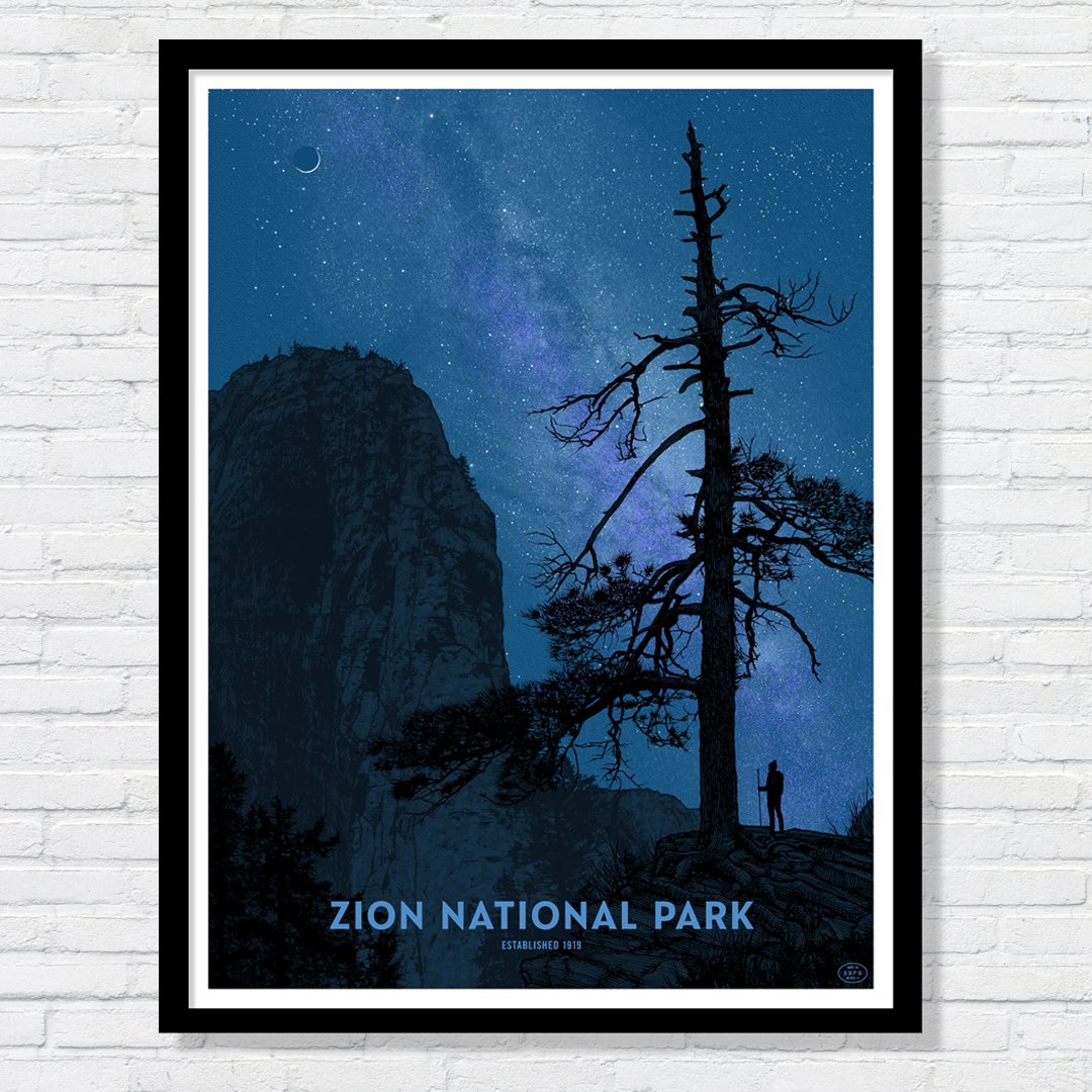 Utah’s very first national park! Artwork from our @ZionNPS print made with @dandanmccarthy! #59ps #ourparks #NationalParks