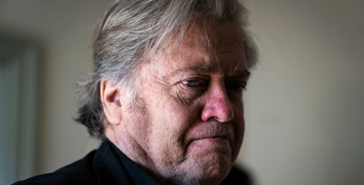 BAD NEWS FOR STEVE BANNON: The judge overseeing Bannon’s case has given him until Thursday to respond to federal prosecutors who are pushing for him to finally begin his four-month prison sentence. Bannon responded by saying, “I’m shocked they want to silence the voice of MAGA.”