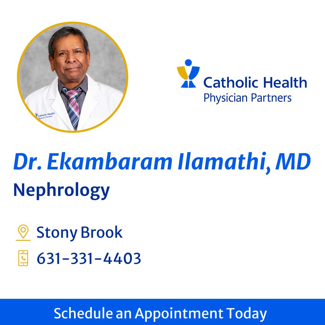 Catholic Health Physician Partners welcomes nephrologist Dr. Ekambaram Ilamathi. Learn more about his experience: bit.ly/4abYjaL