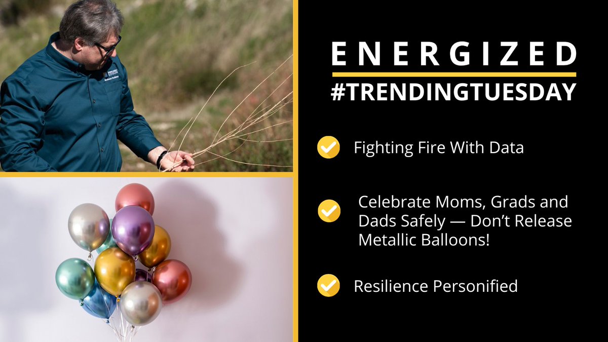 #TrendingTuesday 🌎 Our fire science team analyzes weather, topography and fuel to help SCE make decisions on mitigation and vegetation management. Plus, learn about metallic balloon safety and one employee's inspiring story of resilience. #GetENERGIZED on.sce.com/trendingtuesday