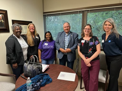 It was an honor to meet with Representative @ncrepmarkbrody to share home care experiences and how continued support is needed for our #homecare and #hospice workers. Thank you for taking the time to listen.
