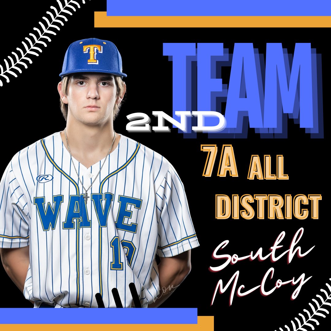 Congratulations to @south_mccoy 2nd team 7A All District #GoWave