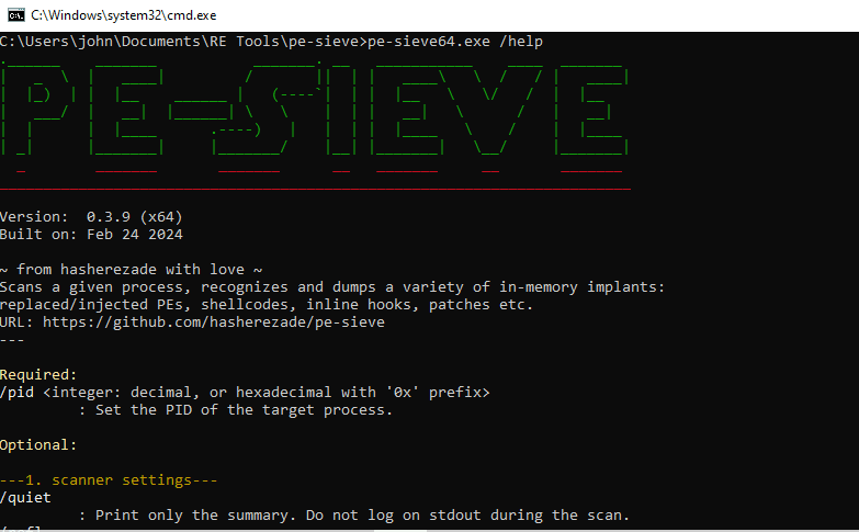 🔍 Using PE-sieve For Malware Analysis 💻 Detects malicious payloads, shellcode 🛡️ Reconstructs corrupted PE headers 🧩 Handles obfuscated code parts easily ⚙️ Customizable with various command-line args 🔧 Integrate into tools as DLL or static lib 👉guidedhacking.com/threads/how-to…