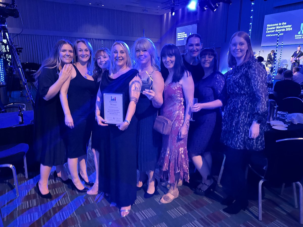 HUGE congratulations to @Advcancernurses on their win tonight in the Outstanding Care category at the #GMCC24 awards! Well done to Lisa and Laura, you so deserve it!!! ❤️🏆👏🏼⭐️