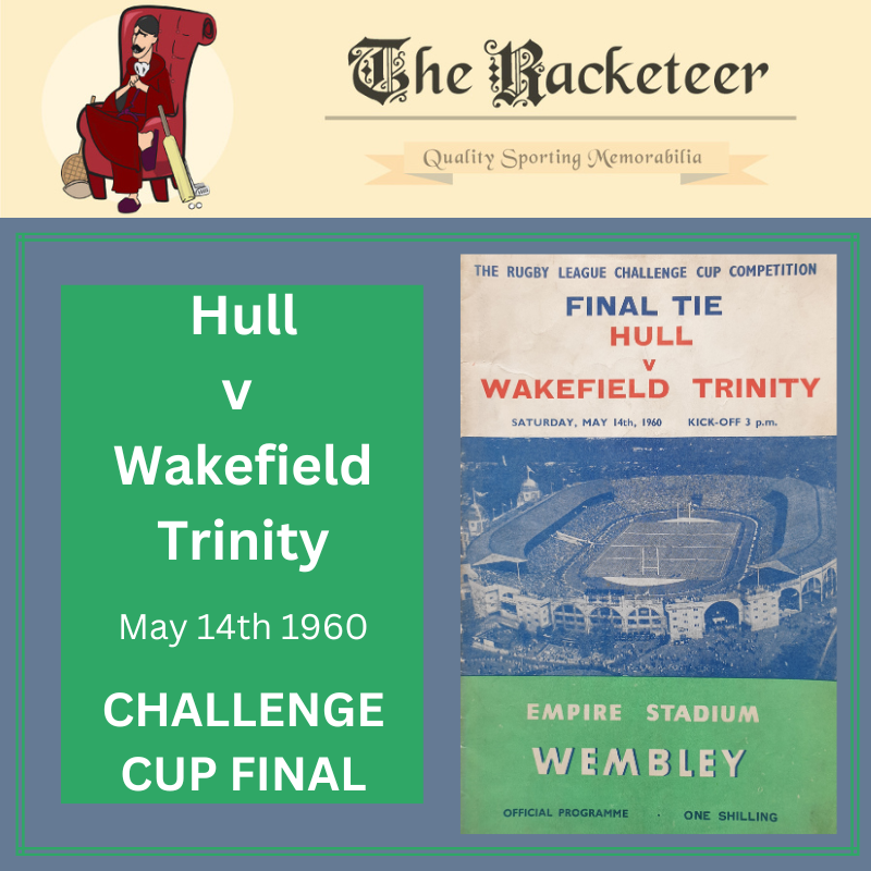 #OnThisDay in 1960, and @WTrinityRL beat @hullfcofficial (38-5) in the #ChallengeCup Final at #Wembley 

#rugbyleague #rugbyprogrammes @WakeyTrinityST @Hullfcfanpage_ 

the-racketeer.co.uk/challenge-cup-…