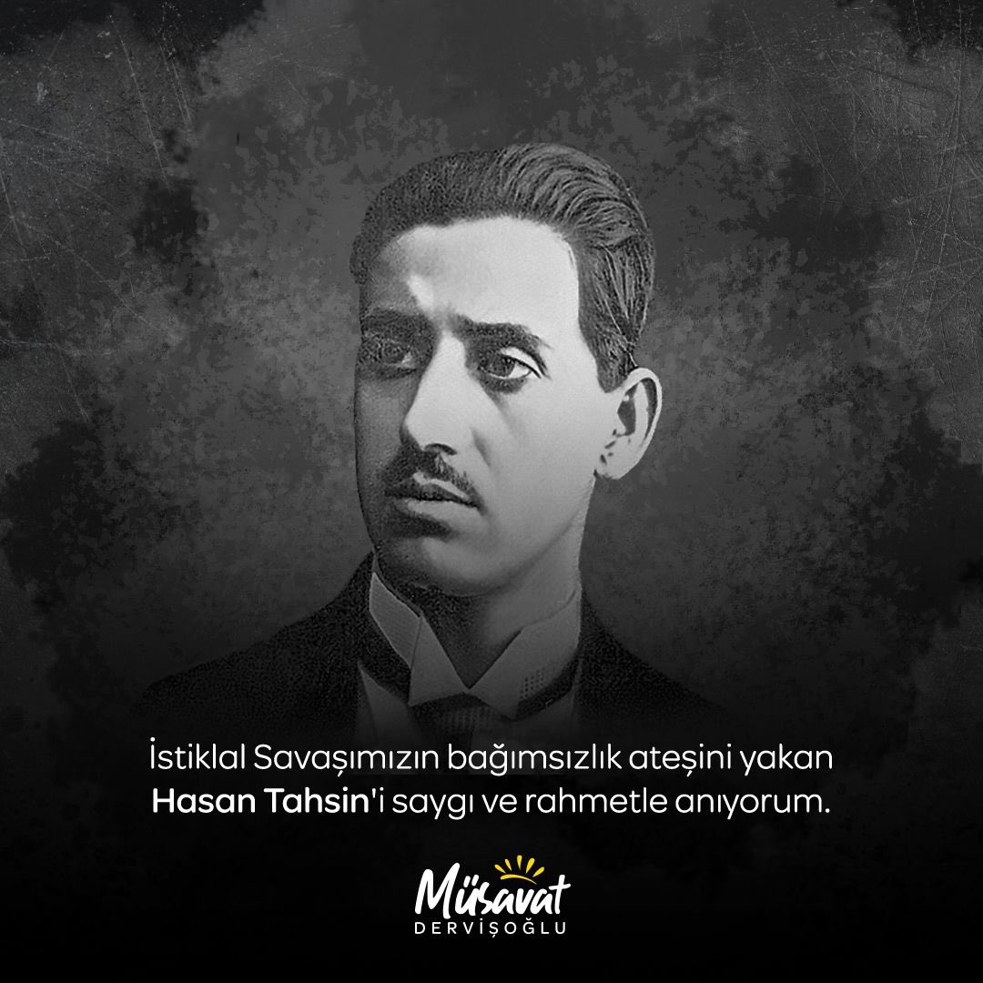 Millî mücadelemizin ilk kıvılcımını İzmir’den başlatan ve şanlı bir mücadelenin ateşini yakan;

Vatanımızın bütünlüğü ve milletimizin bağımsızlığı için şehadete koşan kahraman gazetecimiz #HasanTahsin'i saygı ve rahmetle anıyorum.

Aziz ruhu şad olsun...