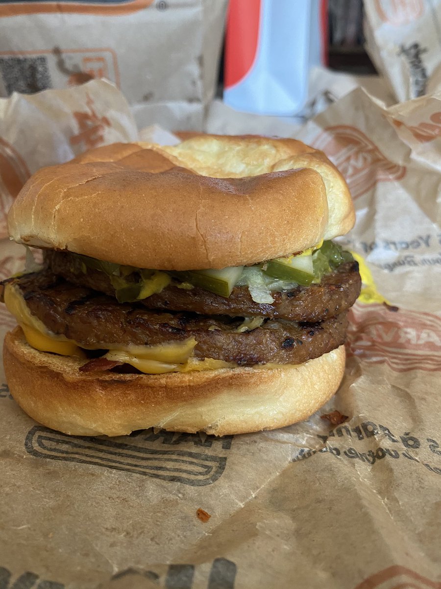 Bacon double cheeseburger from Harvey's #FoodPorn