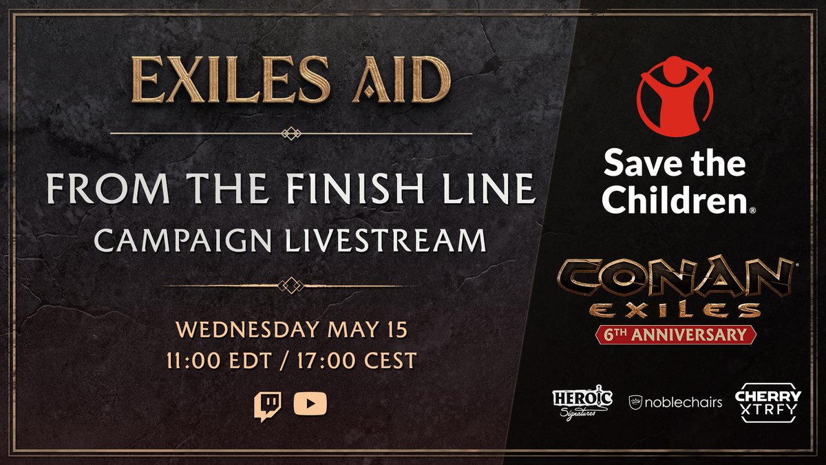 That's a wrap, heroes! EXILES AID has concluded and our cup overfloweth from your generosity and support. 

Lock your browsers to our Twitch or YouTube channels tomorrow at 11:00 AM EST / 17:00 CEST for the final campaign tally and more!
