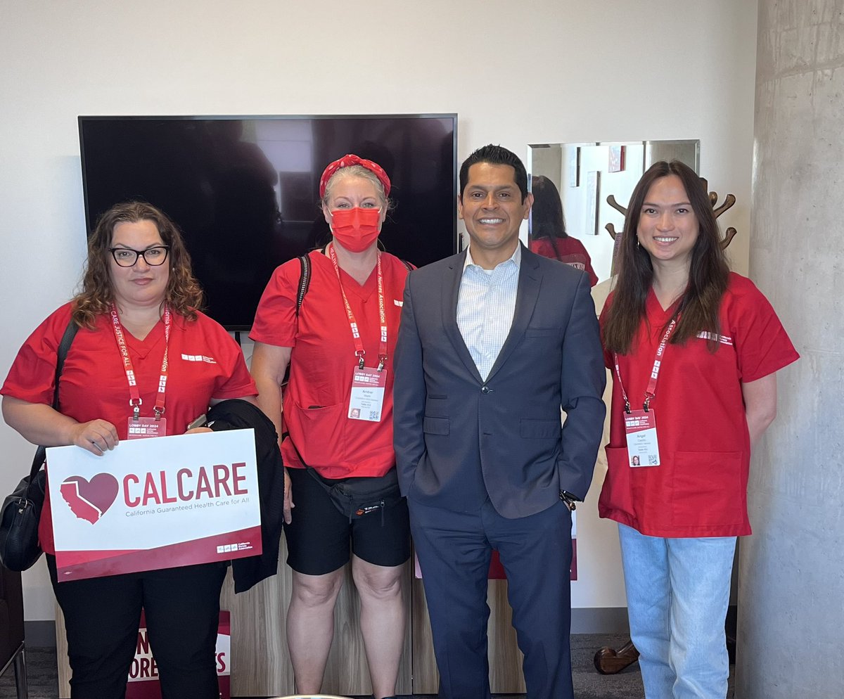 Great time catching up with @CalNurses and talking about how we can stand with our essential nurses and support healthcare for all!