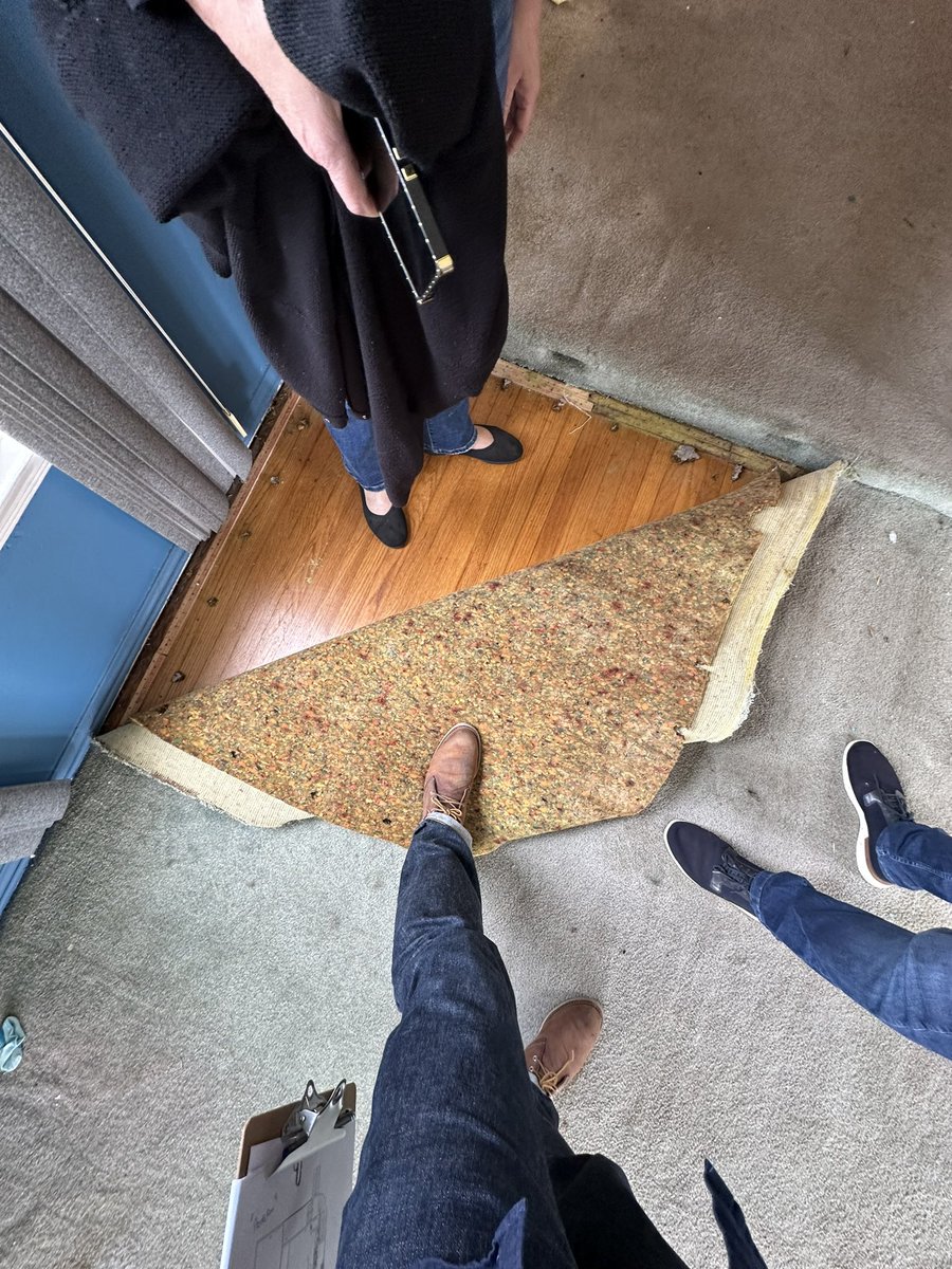 POV: standing with your designer and you hit the flooring lottery 😊😅