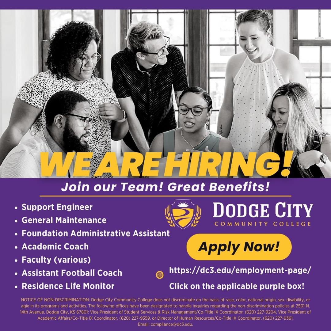 Great benefits and opportunities...join our team today! dc3.edu/employment-pag…