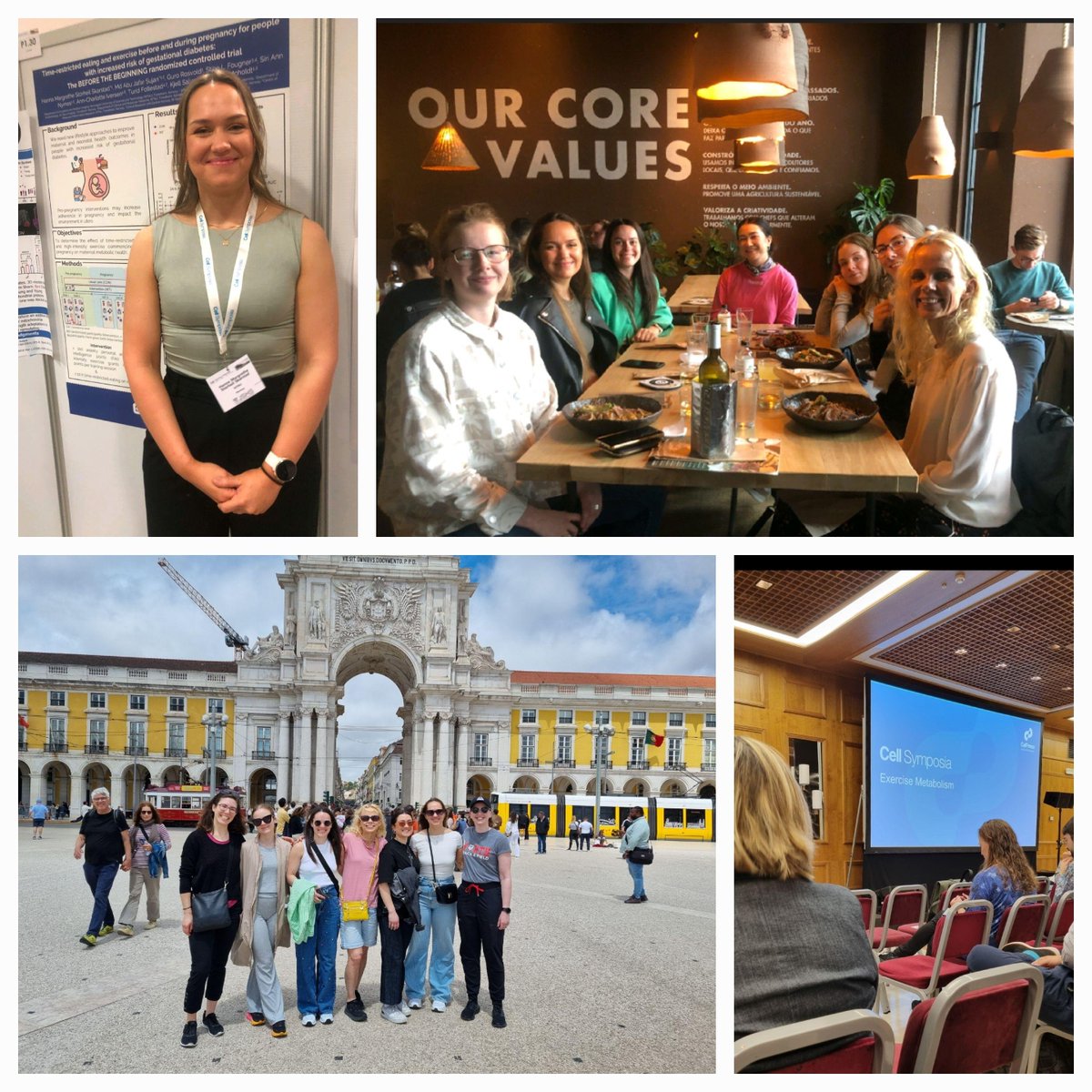 Seven of us from ExCaR just travelled to sunny Lisbon for the Cell symposia #Exmet2024. The schedule was jammed packed with three days of presentations about exercise metabolism. We presented five posters and had a great time bonding over finding the best Pastéis de nata in town.