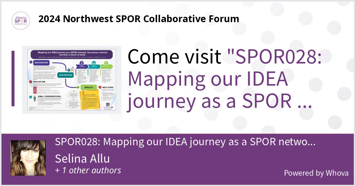 Come check out our Poster at the 2024 Northwest SPOR Collaborative Forum. #2024NWSPOR - via #Whova event app @cansolveckd @keila_turino @JocelynJoness33 @michellehampson