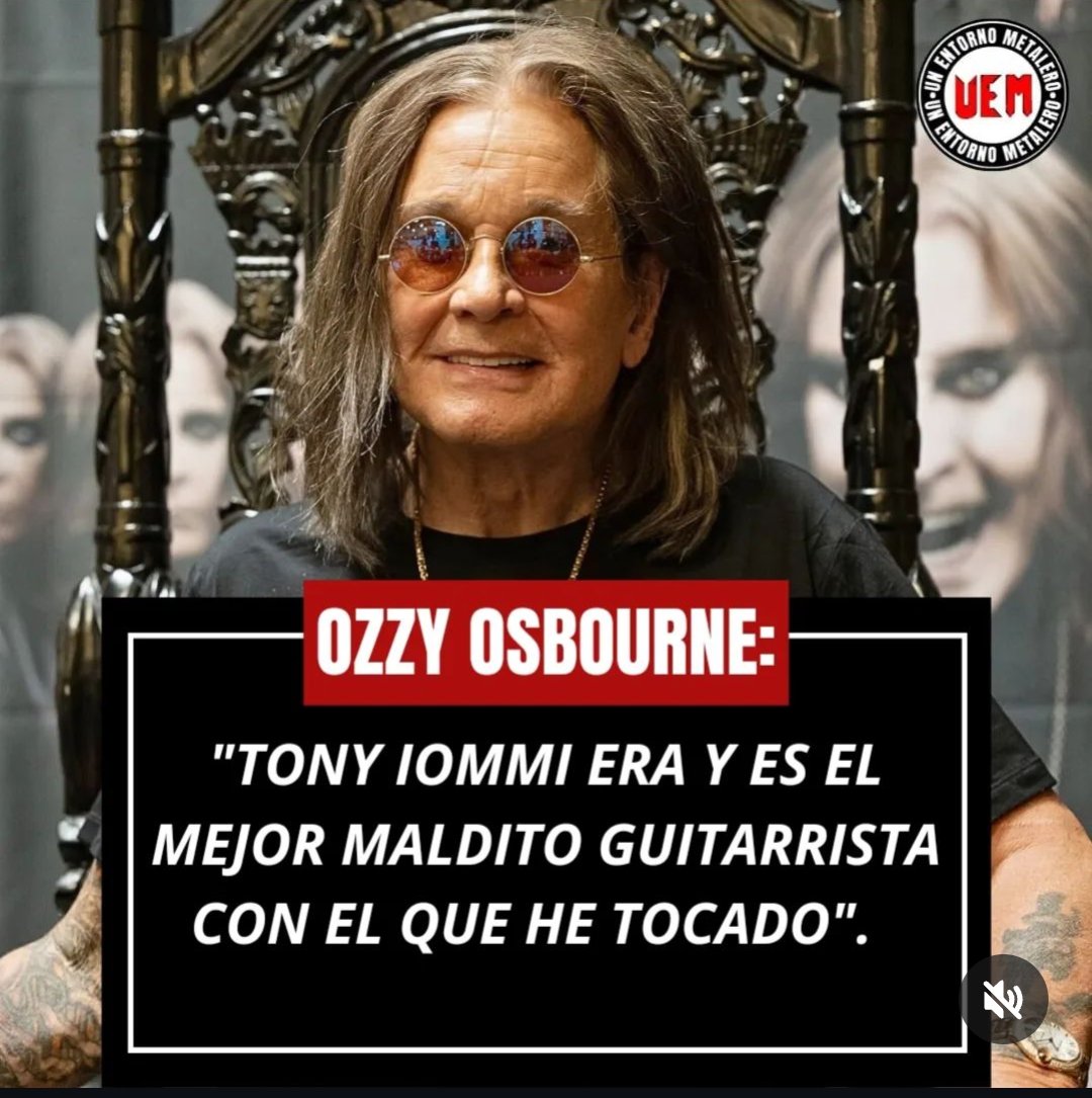 Ozzy Osbourne confesó que Tony Iommi es el mejor guitarrista con el que compartió escenarios.🦇 #ozzyosbourne