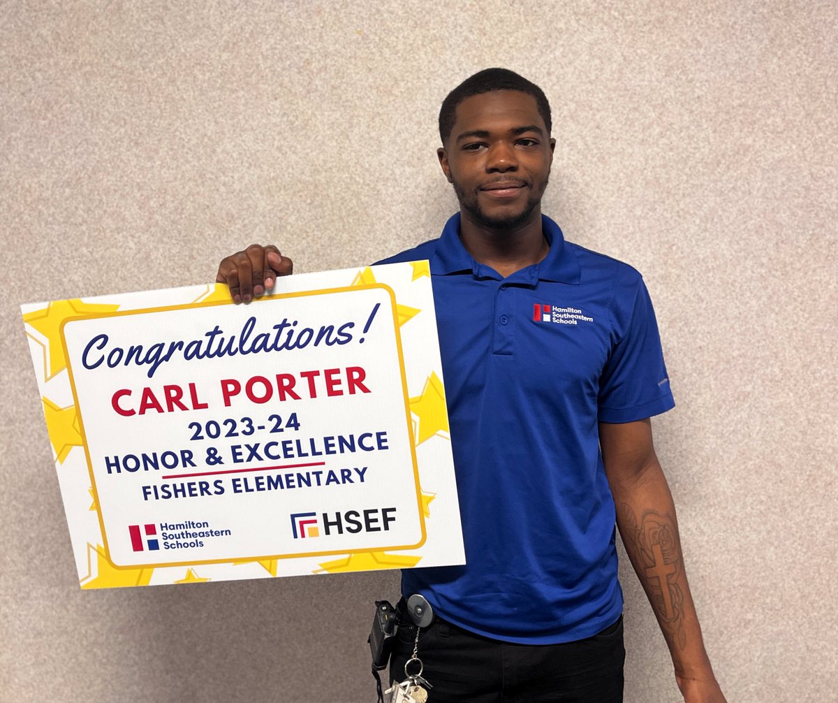 Congratulations to the <a href="/FESTigersHSE/">Fishers Elementary School</a> Teacher of the Year Allison Tschuor, and to the Honor and Excellence award winner Carl Porter. A school is only as good as the people in it, and these are two of the best! #FESTigers