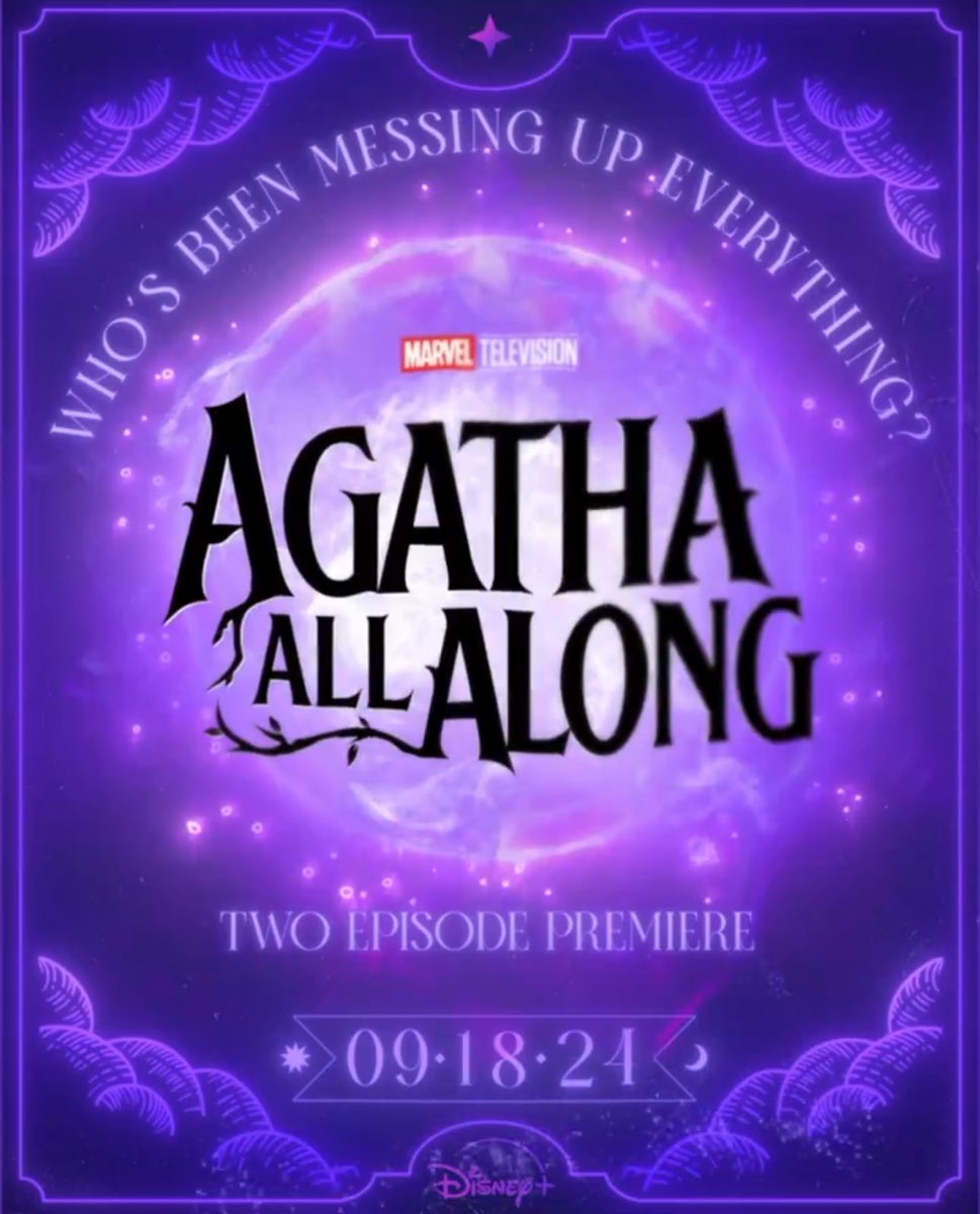 #AgathaAllAlong es el título definitivo de la serie protagonizada por Kathryn Hahn. Y estrenará 2 episodios el 18 de septiembre 2024.
