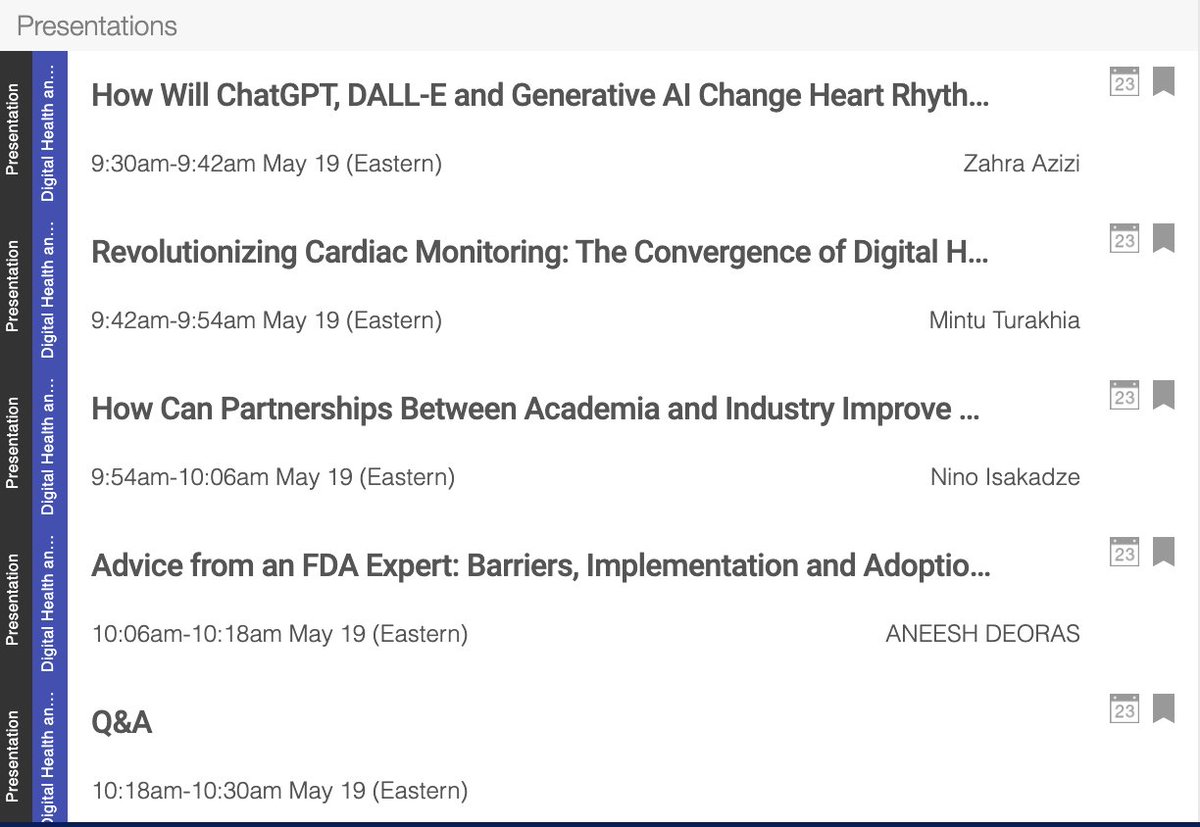 Less than a week till #HRS2024! @HRSonline Join us on May 19 for 'Harmonizing Heart Health: Exploring the Synchronization of Rhythm Control and Digital Health' Discover insights on arrhythmia management, antiarrhythmic drugs, digital health, and remote patient monitoring. ⬇️…