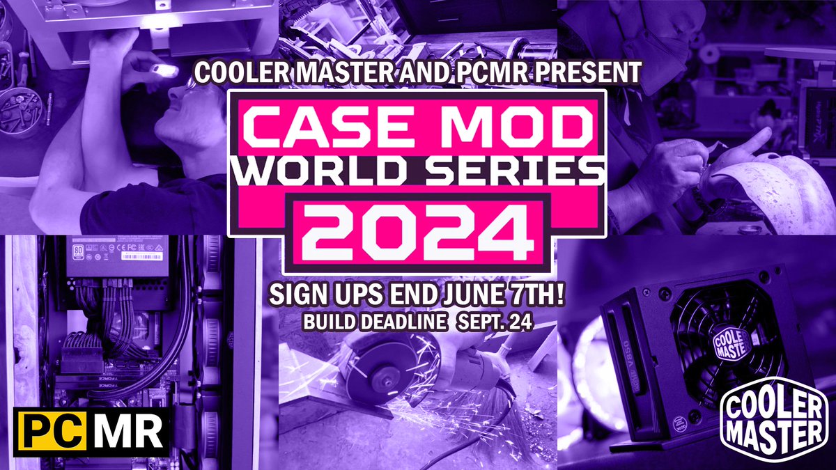 The Biggest PC Modding event on earth is back! @CoolerMaster CASE MOD WORLD SERIES! If you have what it takes to create a beautiful mod and share it with the world, sign up before June 7th: coolermaster.com/catalog/pages/… If you prefer watching, get ready for some amazing creations!😎