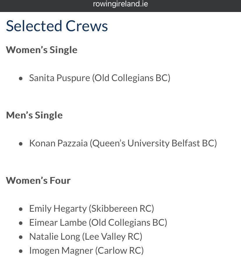 @RowingIreland have confirmed the crews heading to Lucerne for the Final Olympic Qualifier Regatta, 19-21May. 3 crews seeking to join the 6 crews already qualified. 2 spots available in each event. Good luck to crews ☘️🇮🇪🚣🚣‍♂️ #TeamIreland #RowtoParis
