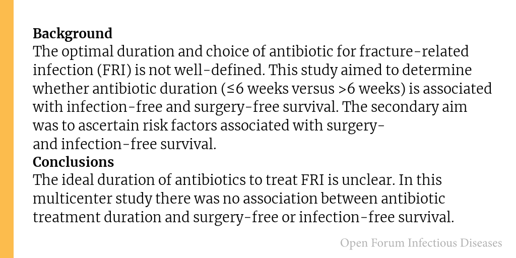 Multisite Study of the Management of Musculoskeletal Infection after Trauma – The MMUSKIT Study

✅ Just Accepted
🔗 bit.ly/3wxbpAP
