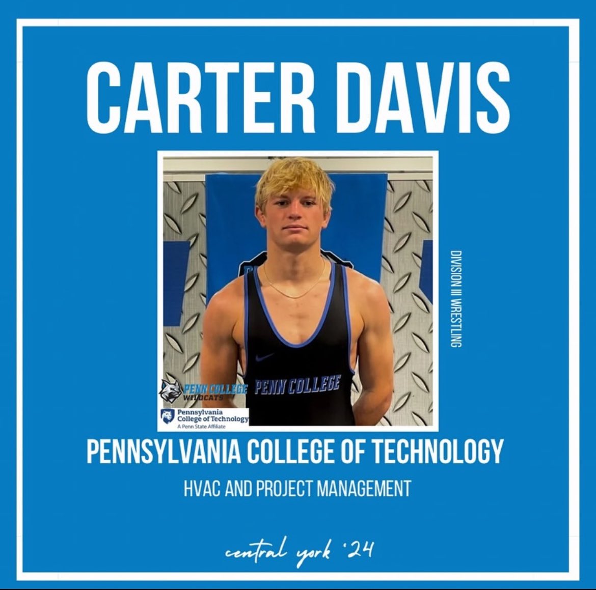 Congratulations Carter! 👏🏻👏🏻
<a href="/centralyorksd/">Central York School District</a> <a href="/CentralYorkAth/">Central York Athletics</a>