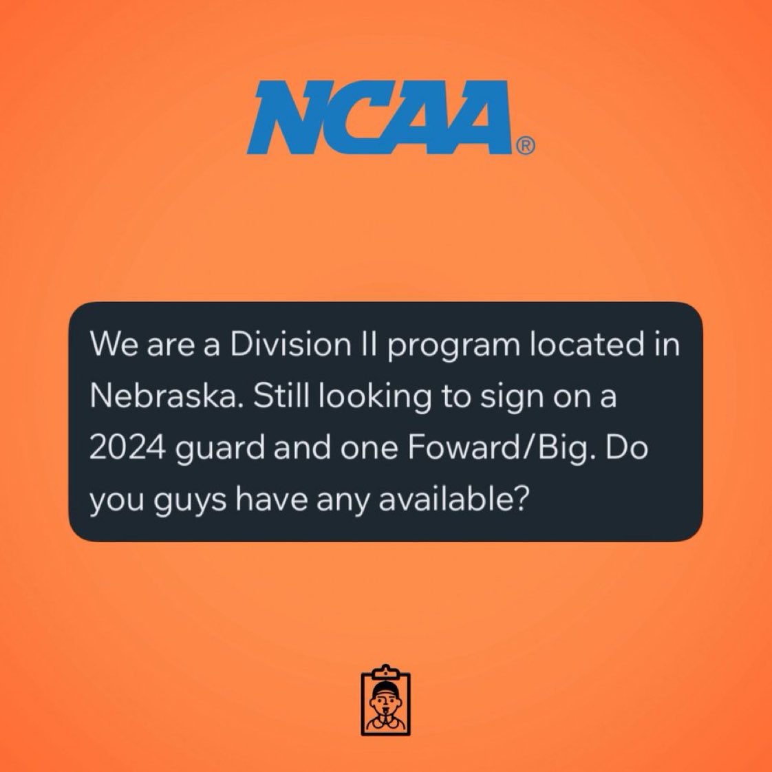 🚨 Division II Basketball Program looking for available prospects! (Scholarships available) 🏀 

All Positions... Who fits the bill ⁉️ 🤔

Reach 𝙀𝙑𝙀𝙍𝙔 program: buff.ly/3r4ysgl

⬇️ DROP INFO ⬇️